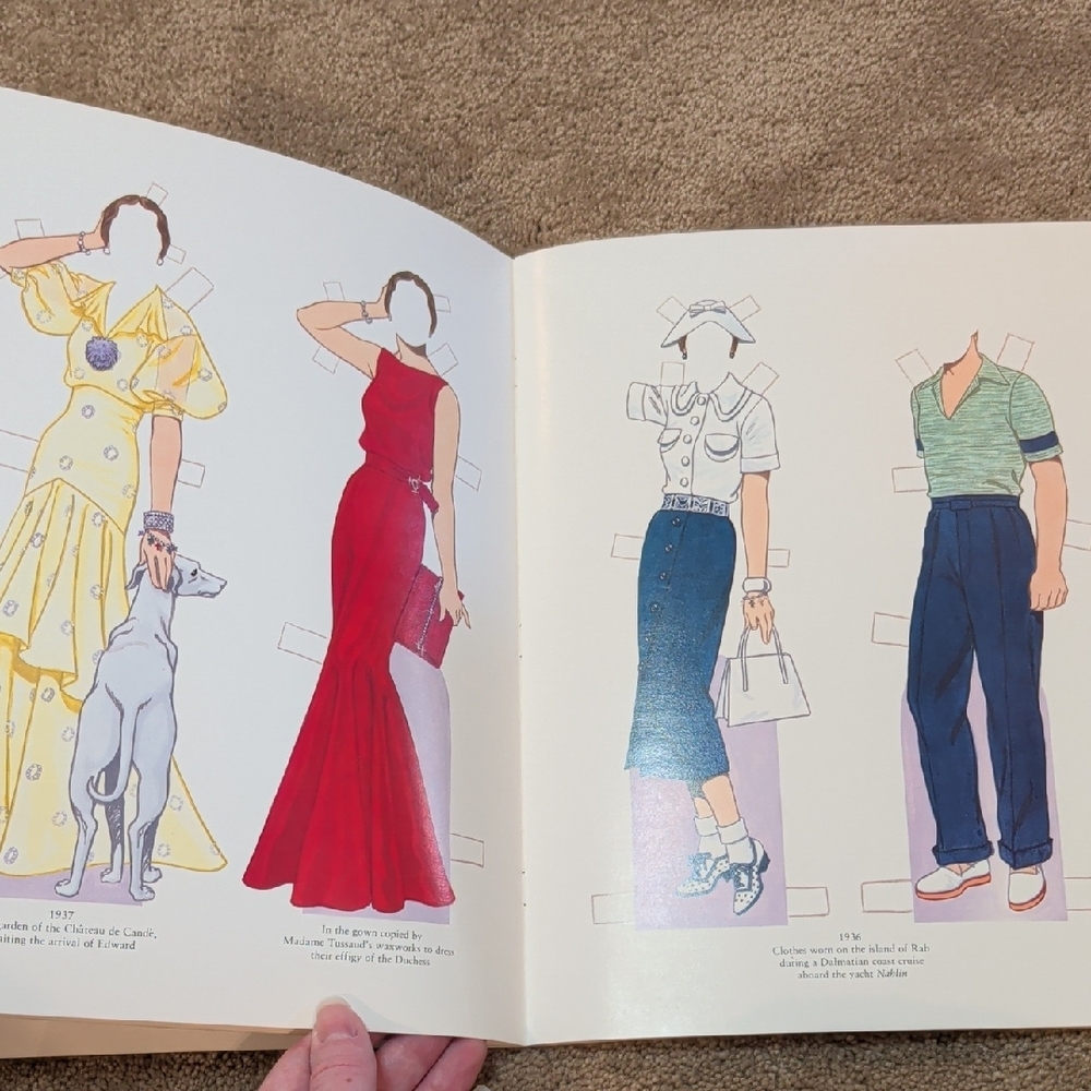 Duke and Duchess of Windsor Fashion Paper Dolls Book - Picture 5 of 8